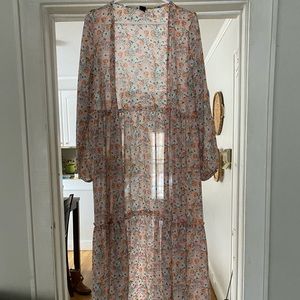 Flowery flowy cardigan/over dress